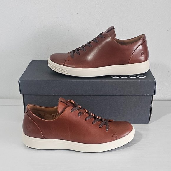 ECCO Soft 7 Leather Lace-Up Shoe Men's Size 6-6.5 / Cognac / 47079401053